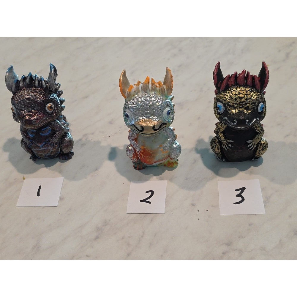 Handmade Resin Dragon Holding His Stomach Decoration Gift Paperweight
